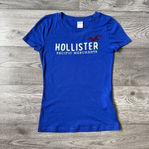 Vintage Hollister Pacific Merchants Graphic Tee - Cobalt Blue - Size Small